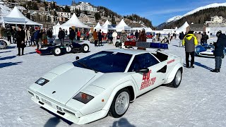 St. Moritz Event The ICE. 2025 snow walking tour Oldtimer, Supercars, Classic Cars 🇨🇭 Switzerland