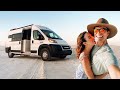 Self-converted Promaster Van with Stunning Shower and Dinette for Full Time Living | VAN TOUR