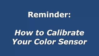 How to Calibrate a LEGO MindStorms EV3 Color Sensor in Reflected Light Intensity mode.