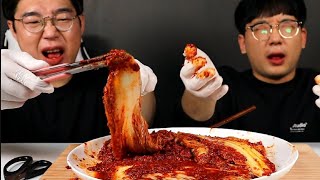 저승사자를 만나고왔습니다 매운실비김치 챌린지먹방 리얼사운드 ASMR Korean Spicy Kimchi (Silbi Kimchi) realsound Challenge mukbang