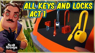 All Locks And Keys In Hello Neighbor Act 1 Locked Doors Opened Locations