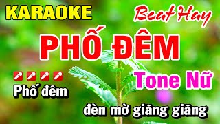 Karaoke Phố Đêm Tone Nữ (Beat Hay) Nhạc Sống 2025 | Hoài Phong Organ