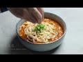 番茄豬肉蛋花湯麵｜濃郁番茄湯頭 tomato egg drop noodle soup with pork