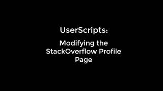 UserScripts: How Many of Your StackOverflow Answers are to Your OWN Questions?
