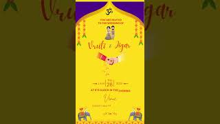 Vruti and Jigar Wedding Invitation Video