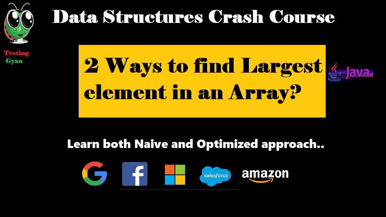 2. Fastest Way To Find Largest Number In Array In Java | Highest Number ...