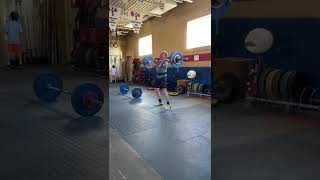 77 kg (170) Super Crisp Power Clean and Jerk. 62 yr old Preps for World’s. #shorts