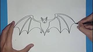 How To Draw A Bat | Animal Drawing | Easy Drawing Tutorial For Kids