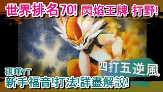 【寶可夢大集結】新手福音!隊友掛機怎麼辦?世界排名70閃焰王牌!打野!最詳盡打法!解說!【硯暉】