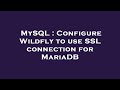 MySQL : Configure Wildfly to use SSL connection for MariaDB