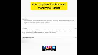 How to Update Post Metadata Programmatically - WordPress Tutorial