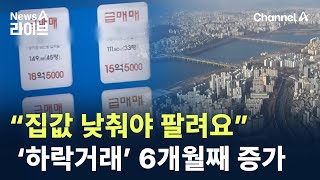 “집값 낮춰야 팔려요”…‘하락거래’ 6개월 연속 증가세 / 채널A / 뉴스A 라이브