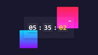 Awesome working glassmorphism clock using html, css and javascript