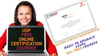 USP (United States Pharmacopoeia) FREE ONLINE CERTIFICATION COURSES