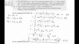 3.2 Trigonometric Integrals