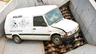Giant Industrial Shredder vs Courier Van & Hard Metal Engine! | Metal Shredding Machine