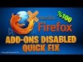Firefox Extensions Stopped Working Fix ✔️ Solved