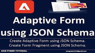 AEM Forms #11 | Create Adaptive Form using JSON Schema