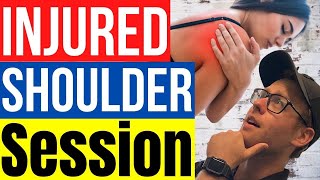 Training A Client With A Shoulder Injury | Live Personal Training Session Example