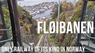 Scenic Journey on Bergen's Fløibanen Funicular: Breathtaking Views