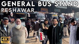 General Bus Stand Peshawar - Walking Tourist 4K