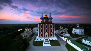 Ryazan リャザン　Kremlin Assumption Cathedral At Night in Summer