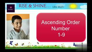 Ascending order 1 to 10 | Arrange numbers smaller to bigger | Riseshinekg2pg | Learn with Moraya