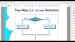 Topic 4: Two way if statement