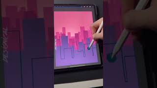 Easy way to draw a Cityscape on iPad - Digital Art