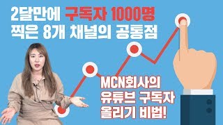 2달만에 유튜브 구독자 1000명 찍은 8개 채널의 5가지 공통점