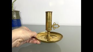 Skultuna Brass candle holder with adjustable height