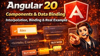 Angular 20 Components & Data Binding 🔥 | Interpolation, Binding & Real Example