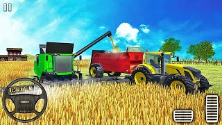 Real Farming Tractor Driving Simulator 2021 - Wheat Harvesting & Plowing - Android Gameplay
