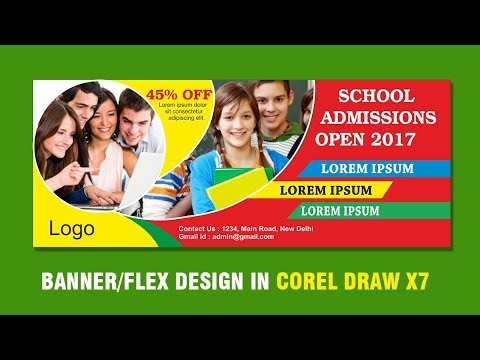 Flex banner hoarding billboard designing in Corel Draw x7 tutorial Flex banner hoarding billboard designing in Corel Draw x7 tutorial
