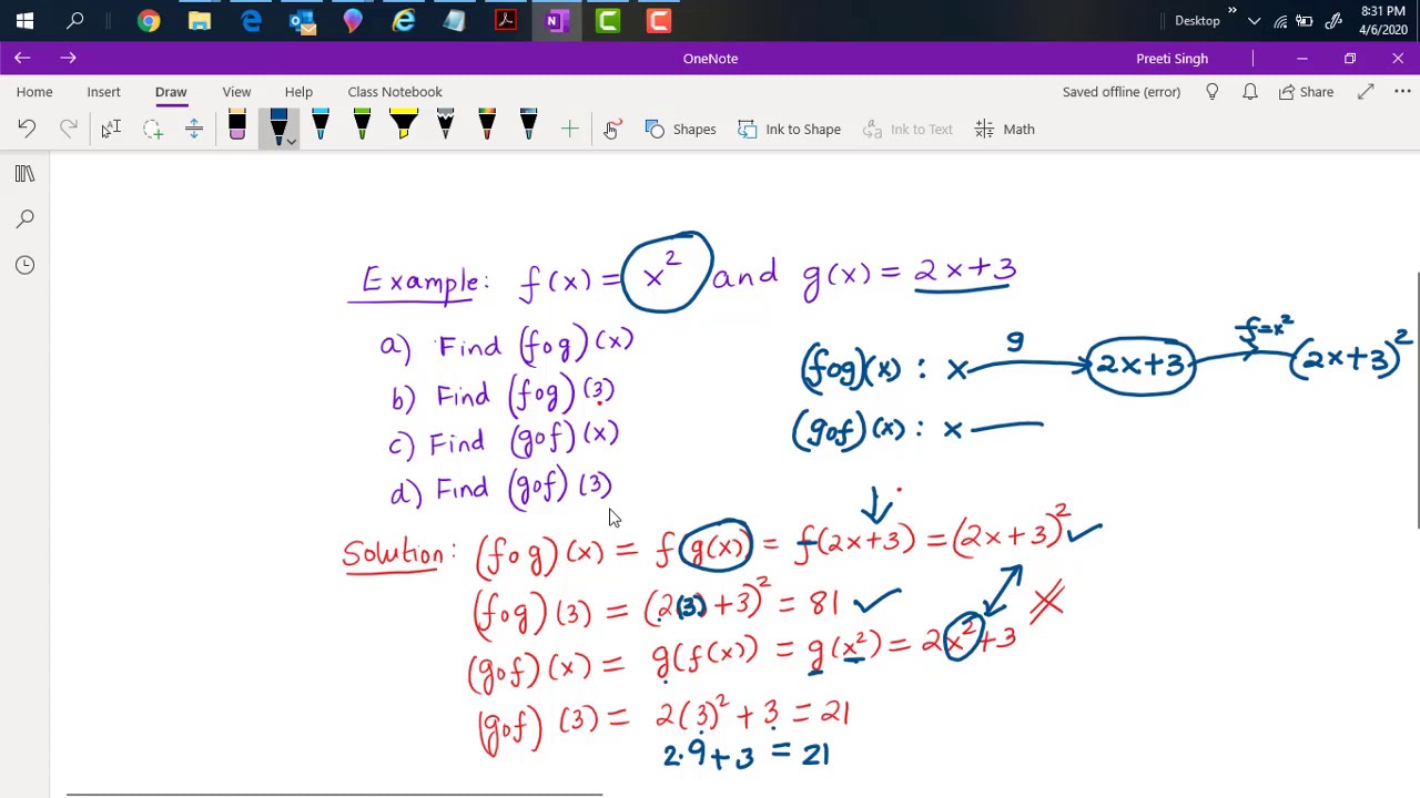 Composition Of Two Functions - YouTube