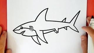 HOW TO DRAW A GREAT WHITE SHARK