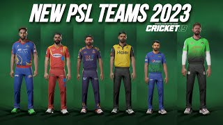 New PSL 2023 Teams Update | Cricket 19 PC