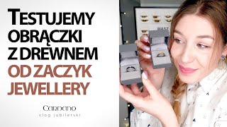 TEST OBRĄCZEK ŚLUBNYCH Z DREWNEM I MINERAŁAMI OD ZACZYK JEWELLERY