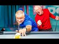Stephen Hendry & Steve Davis Take on 9-Ball Pool