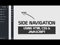 Animated Sidebar Menu using HTML, CSS & JavaScript