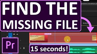 HOW TO LINK MISSING FILES IN PREMIERE PRO