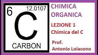 CHIMICA ORGANICA - Lezione 1 - Chimica del Carbonio