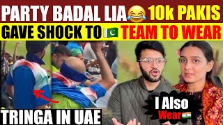 Party badal Lia😂 10k pakis gave shock to🇵🇰team to wear TIRANGA IN UAE | Pak Public Shocking Reaction