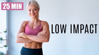 25 MIN LOW IMPACT WORKOUT - FULL BODY HIIT (No Equipment, No Jumping, No Repeat)