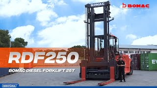 REVIEW FORKLIFT DENGAN KAPASITAS BEBAN 25 TON - BOMAC FORKLIFT RDF250