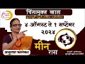 मीन राशी : ऑगस्ट 2024 मासिक राशिफळ | Pisces in Marathi | Meen rashifal | Marathi Jyotish |