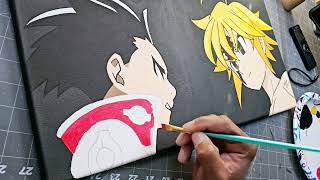 Paint With Me Meliodas VS. Zeldris / How To Paint Anime with Acrylic Paint ✨️