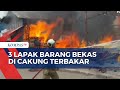 Kebakaran 3 Lapak Barang Bekas di Cakung, 12 Unit Mobil Pemadam Diterjunkan ke Lokasi