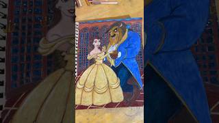 Belle and The Beast DRAWING! #disney #prismacolor #prismacolorpencils