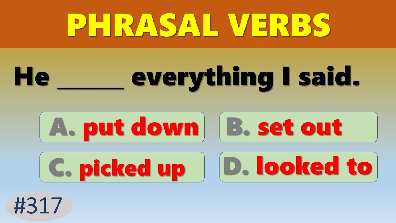 English Phrasal Verb Questions And Answers | Phrasal Verb Questions ...